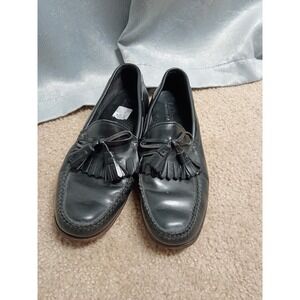 LL Bean Men's Size 9.5 Black Tasseled Loafer Kilter USA Made
